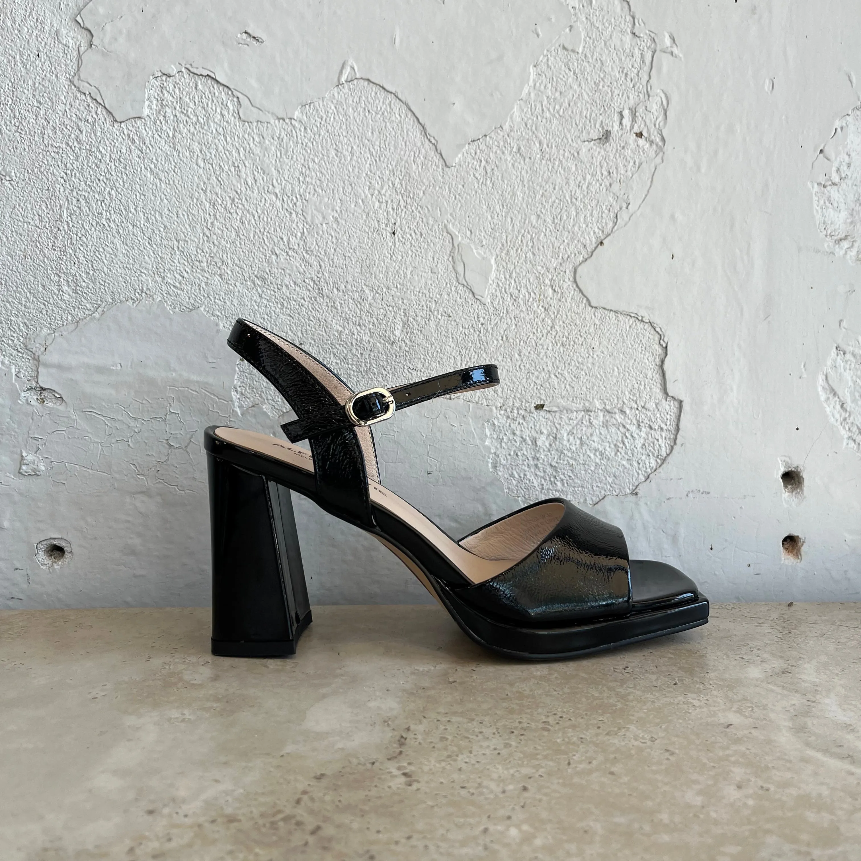 Alfie & Evie Xinia Black Patent