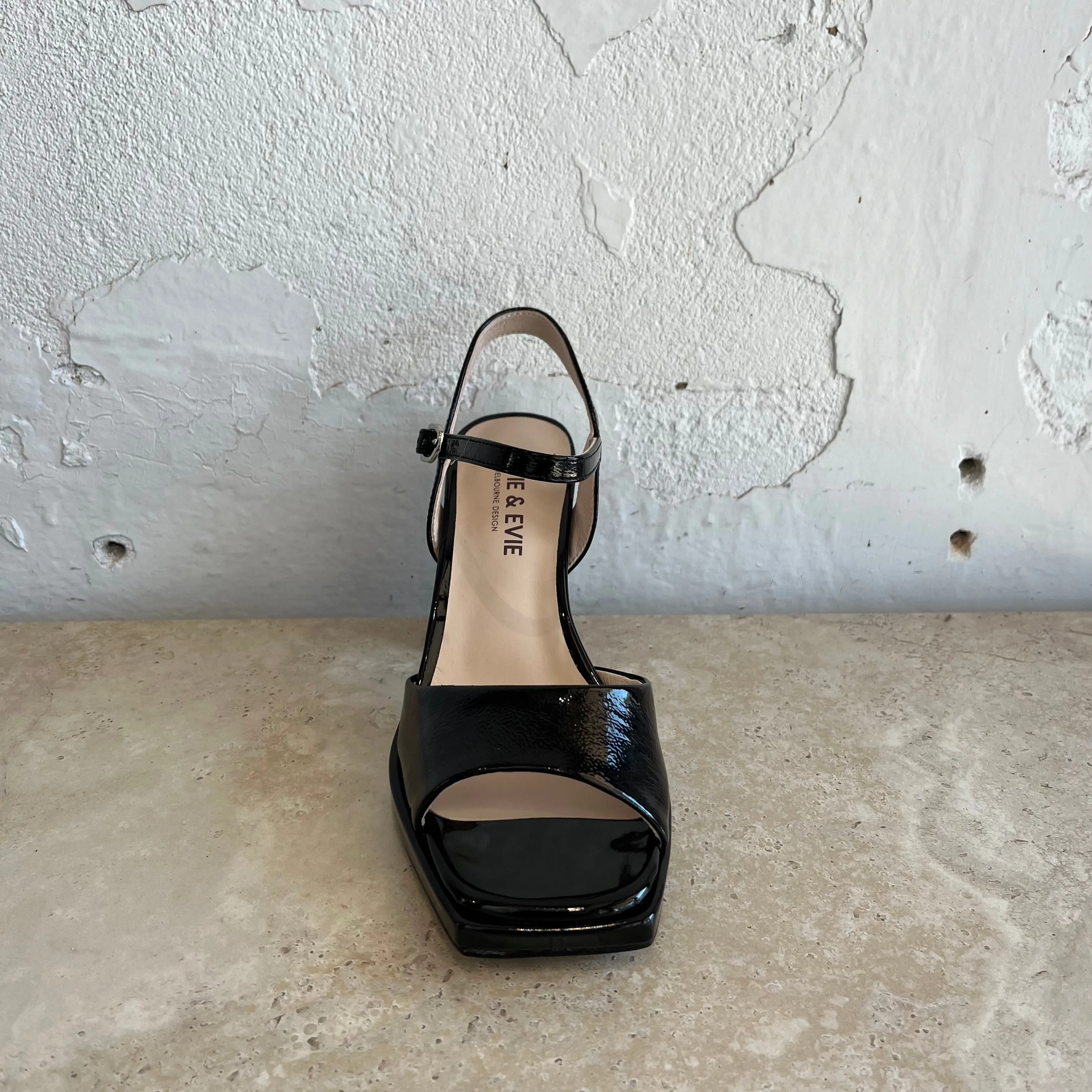 Alfie & Evie Xinia Black Patent