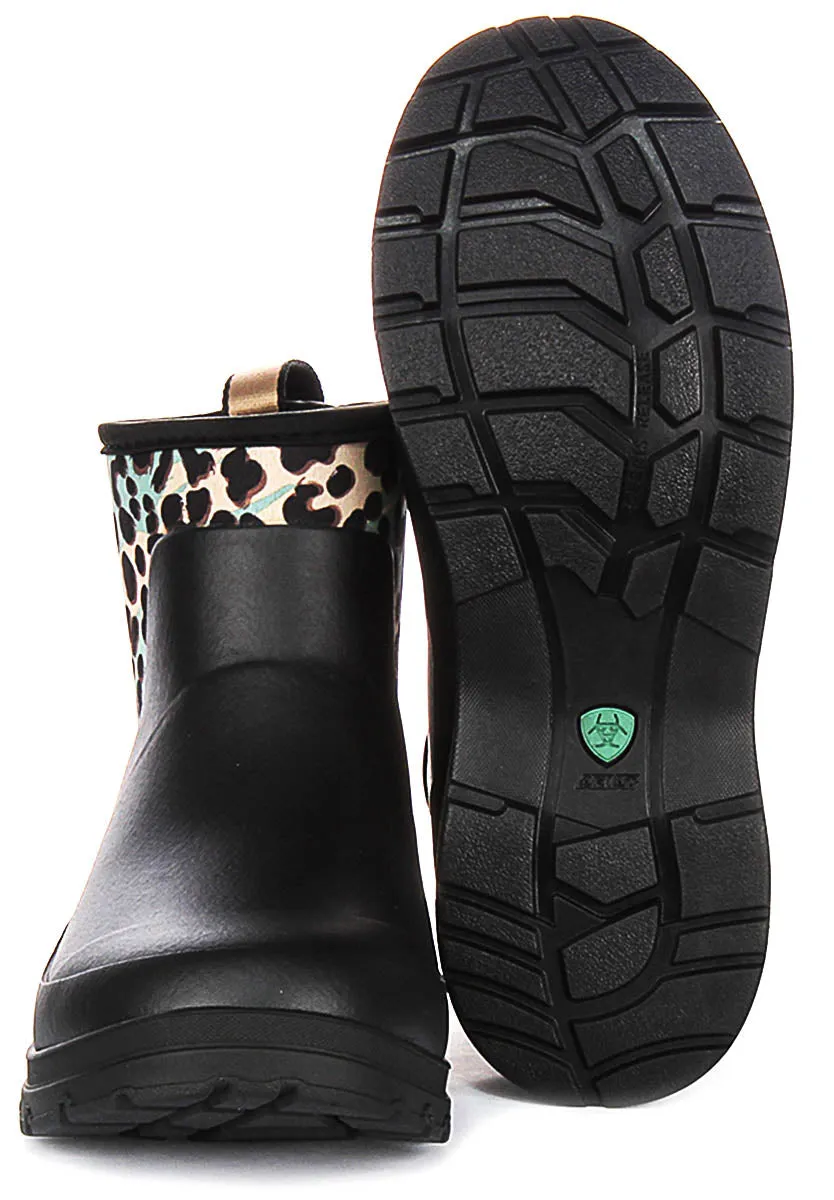 Ariat Kelmarsh Shorti In Black Multicolour Leopard For Women