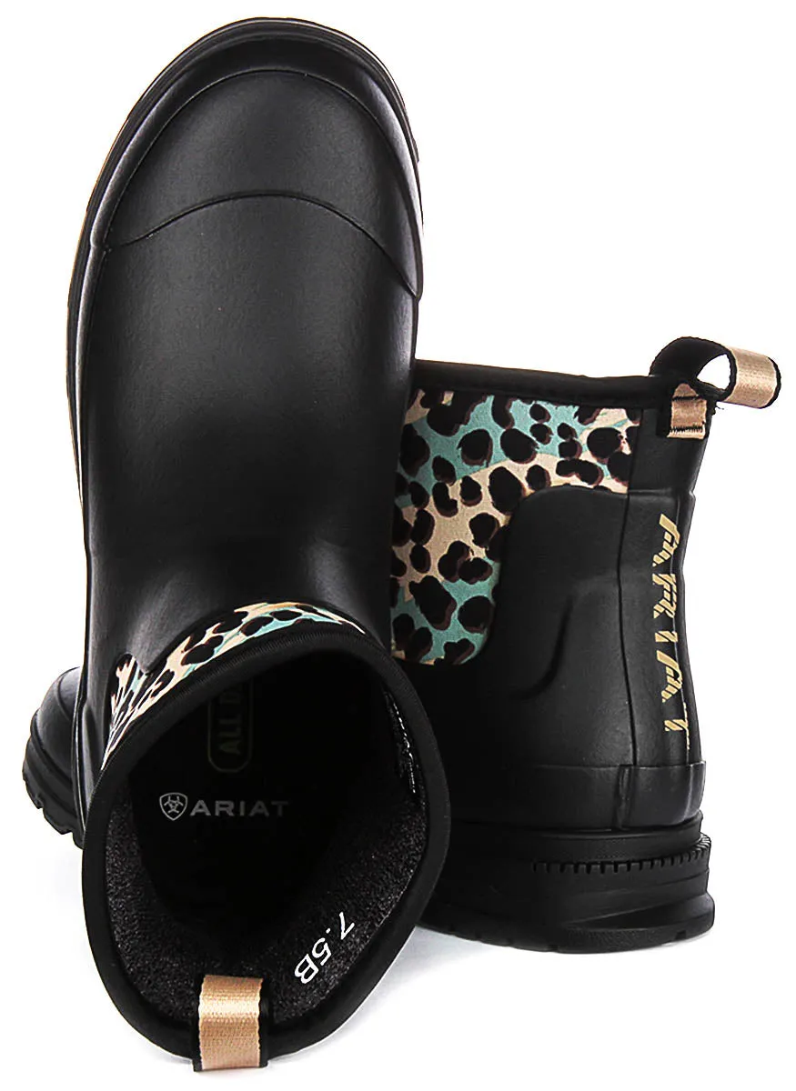 Ariat Kelmarsh Shorti In Black Multicolour Leopard For Women