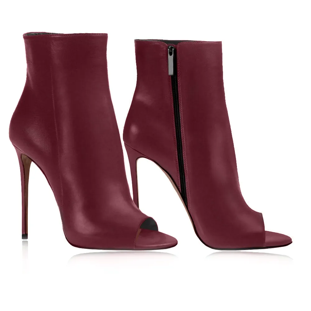 ARIEL LEATHER BURGUNDY