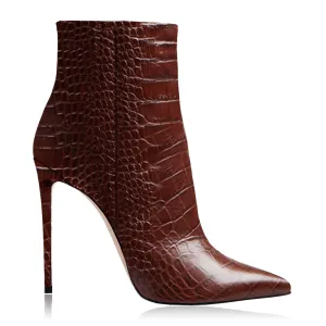 BEATRICE PRINT CROC BROWN