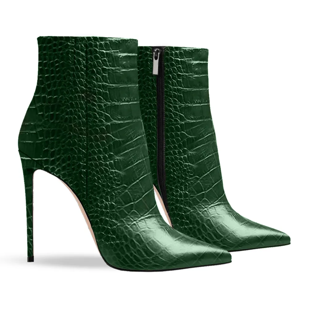 BEATRICE PRINT CROC GREEN