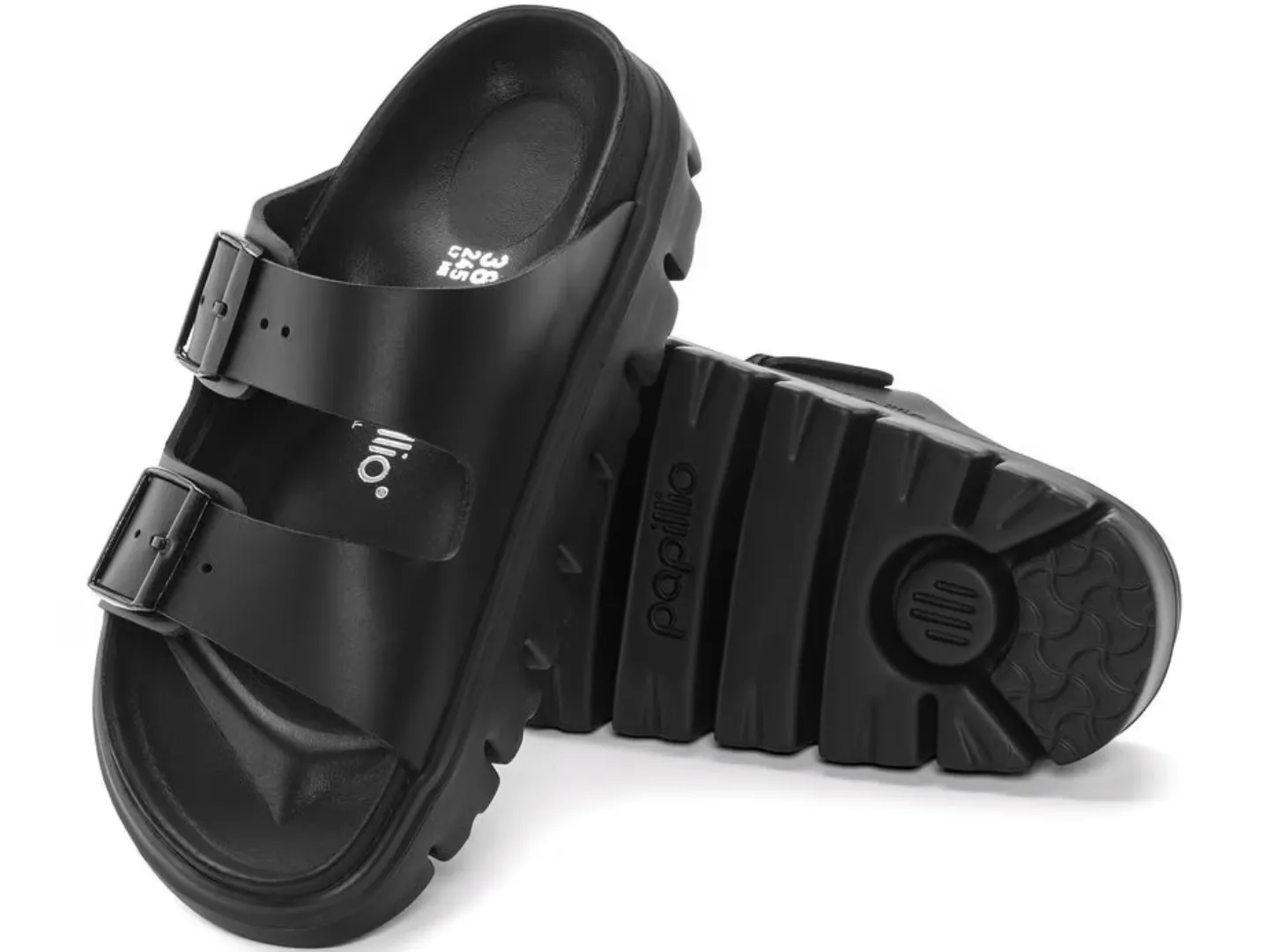 Birkenstock: Arizona Chunky Exq in Black/Black Leather