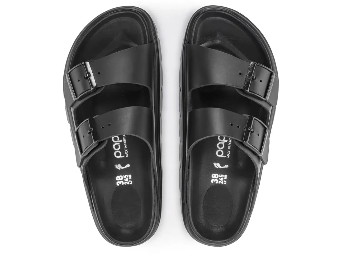 Birkenstock: Arizona Chunky Exq in Black/Black Leather