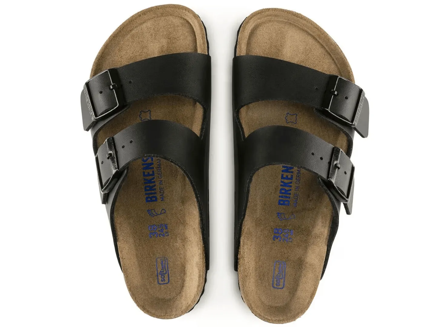 Birkenstock: Arizona SFB Black BFLOR Regular Fit