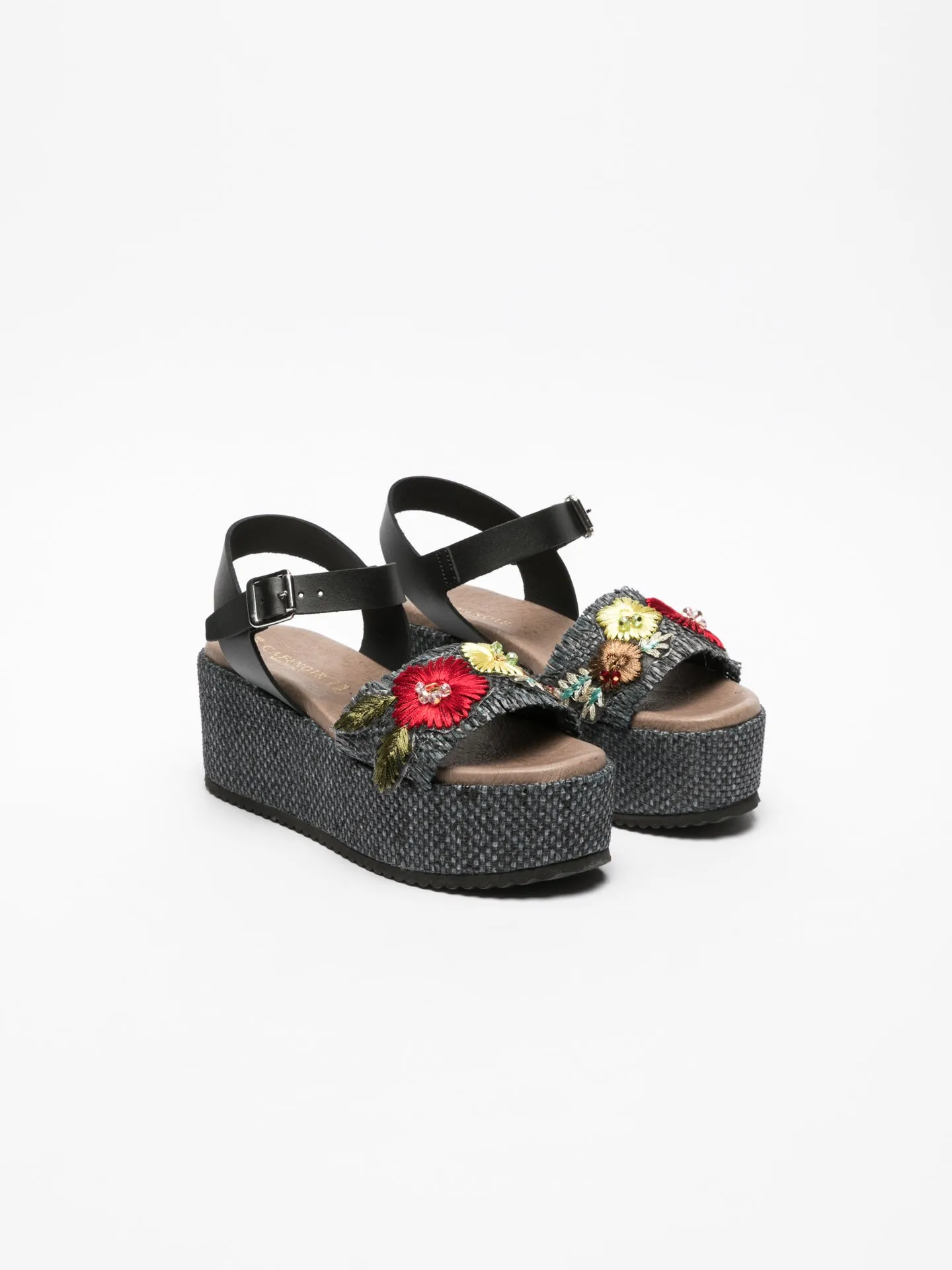 Black Buckle Sandals