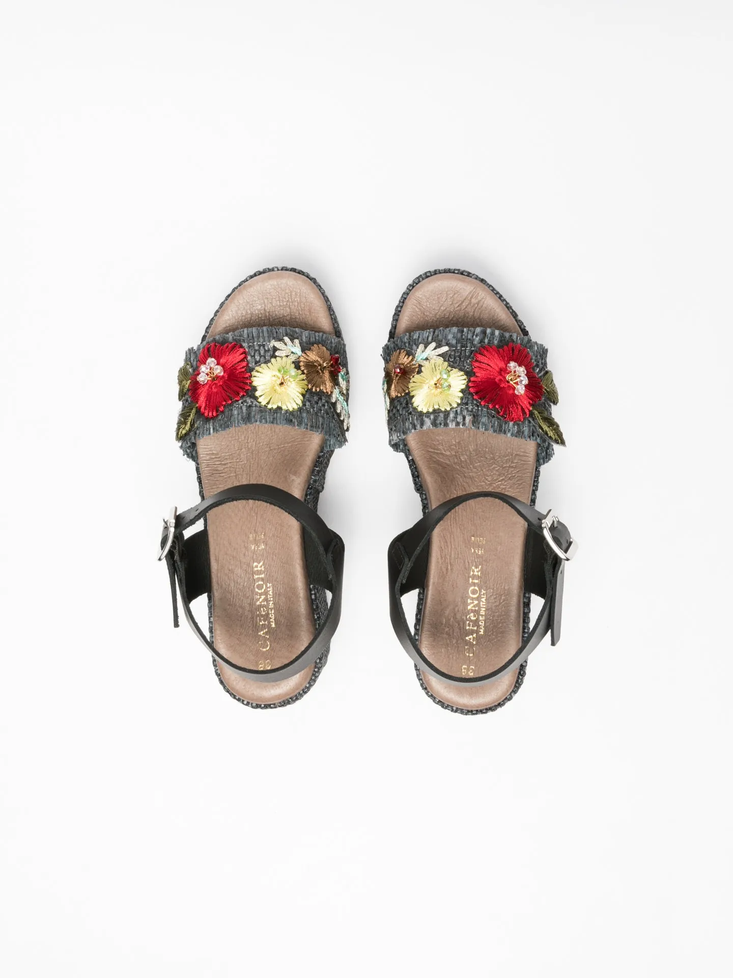 Black Buckle Sandals