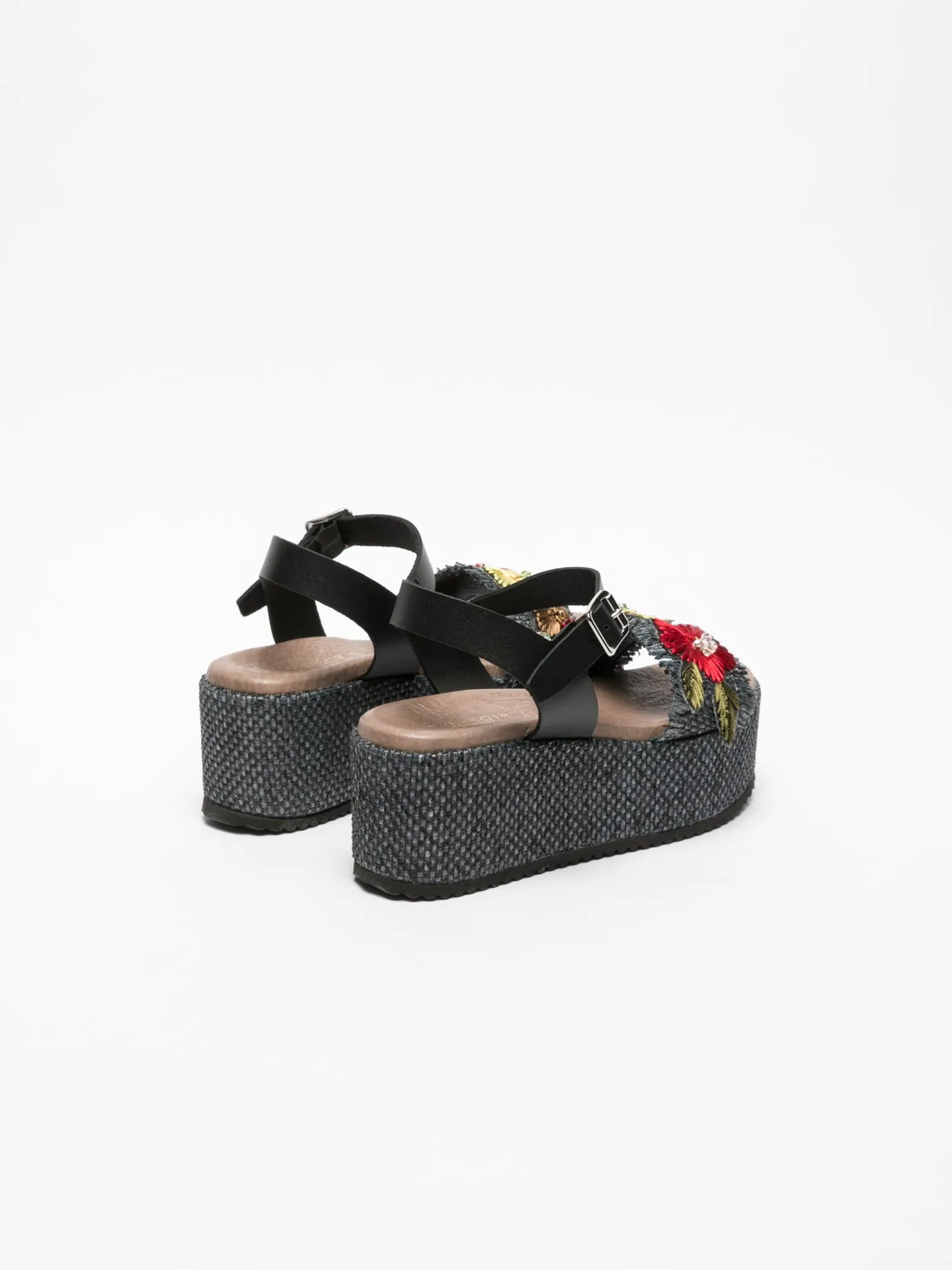 Black Buckle Sandals