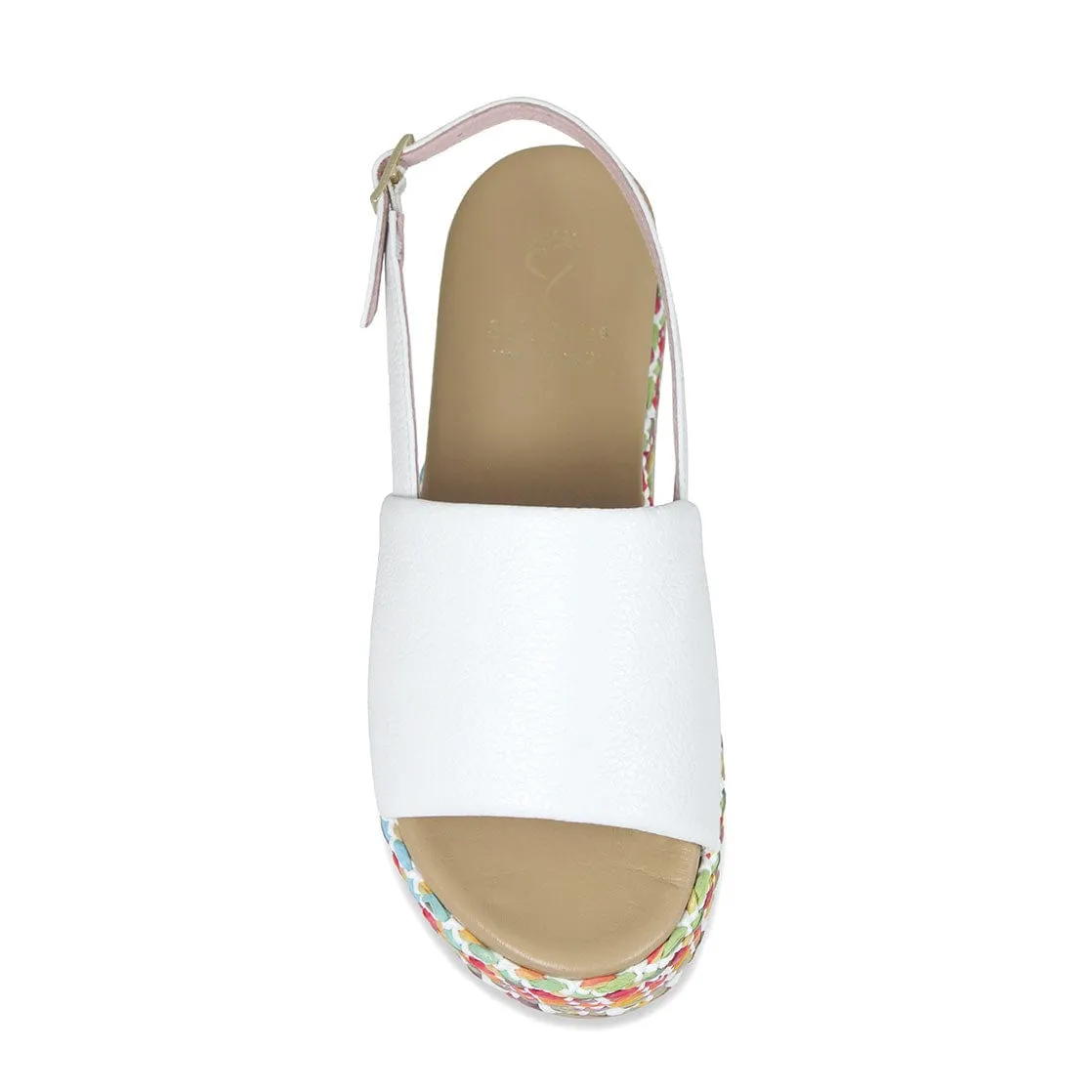 Brandy: White Leather & Multi