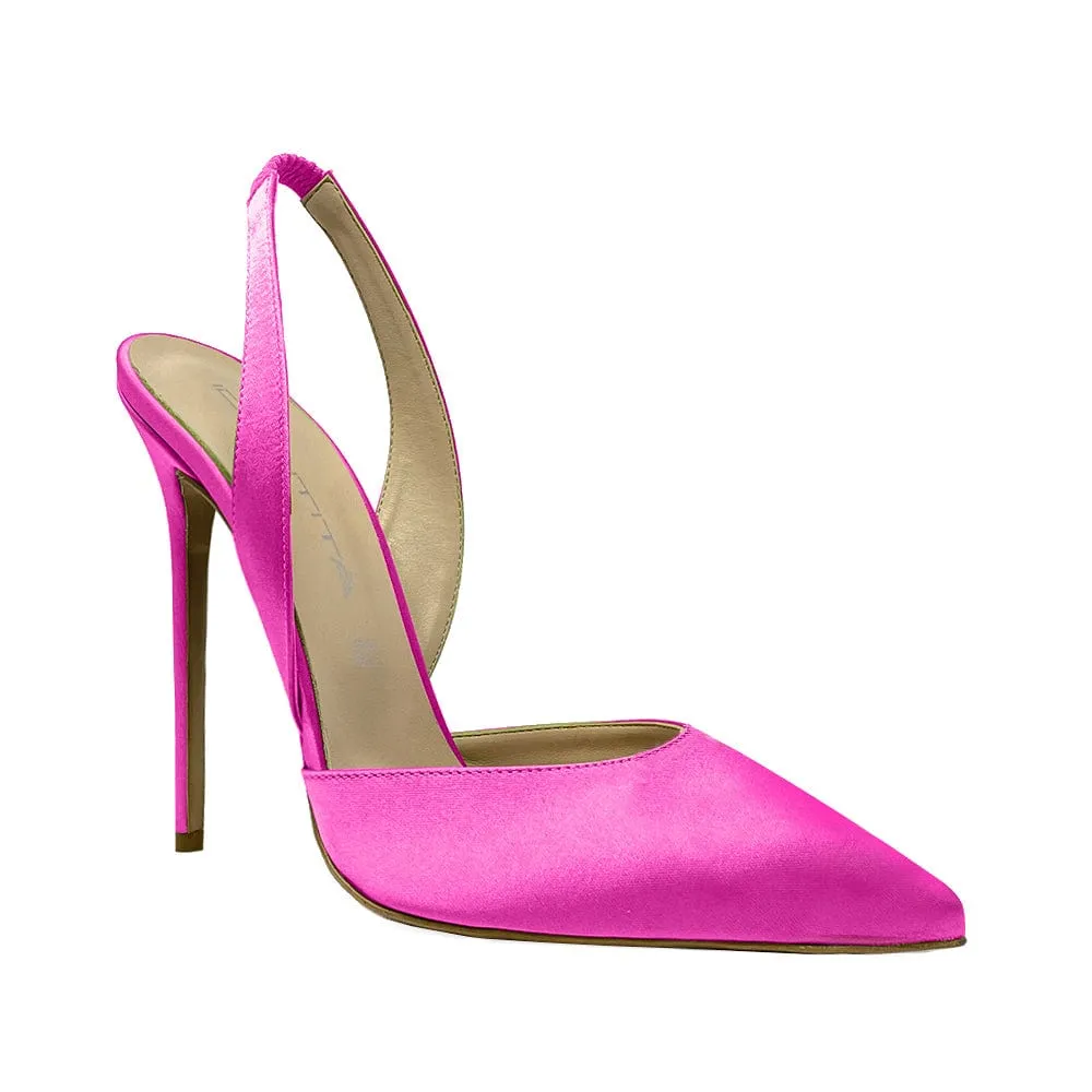 BRIGITTE SATIN FUCHSIA