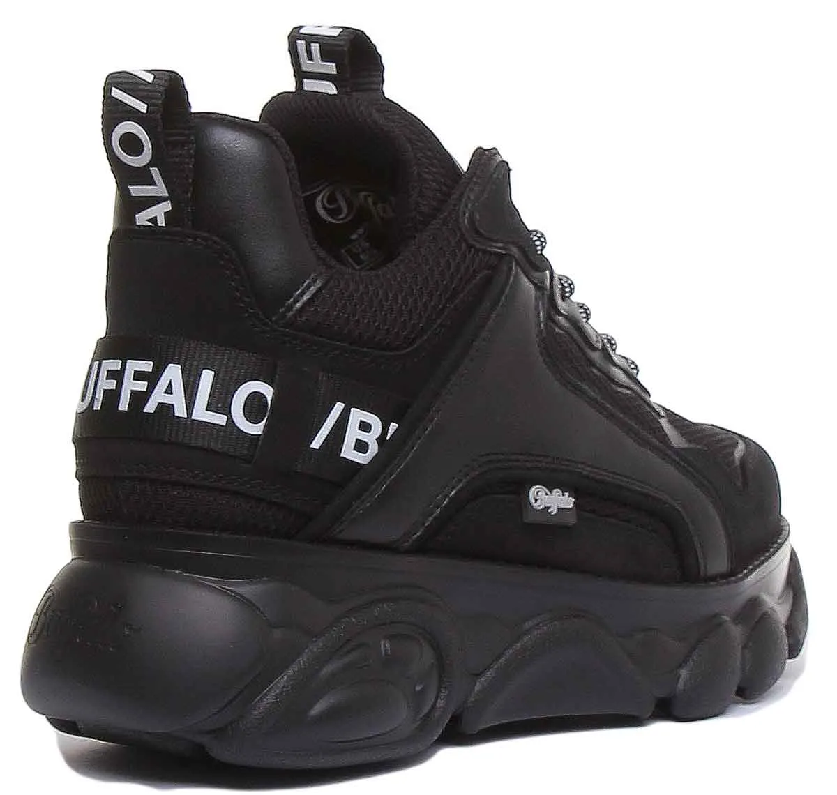 Buffalo Cld Chai Platform Boots In Black