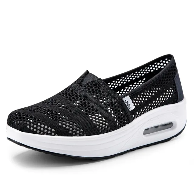 Caridad Women's Comfortable Walking Canvas Platform Shoes