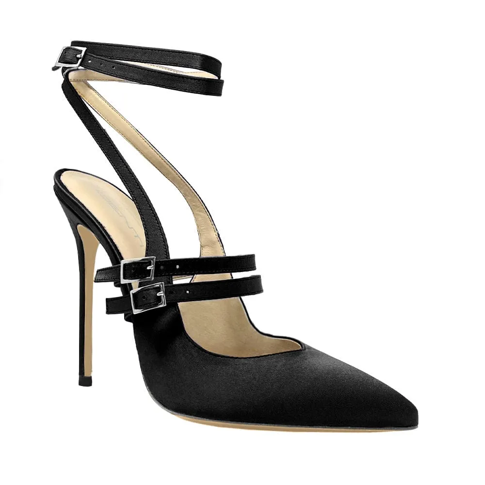 CAROLINE BLACK SATIN
