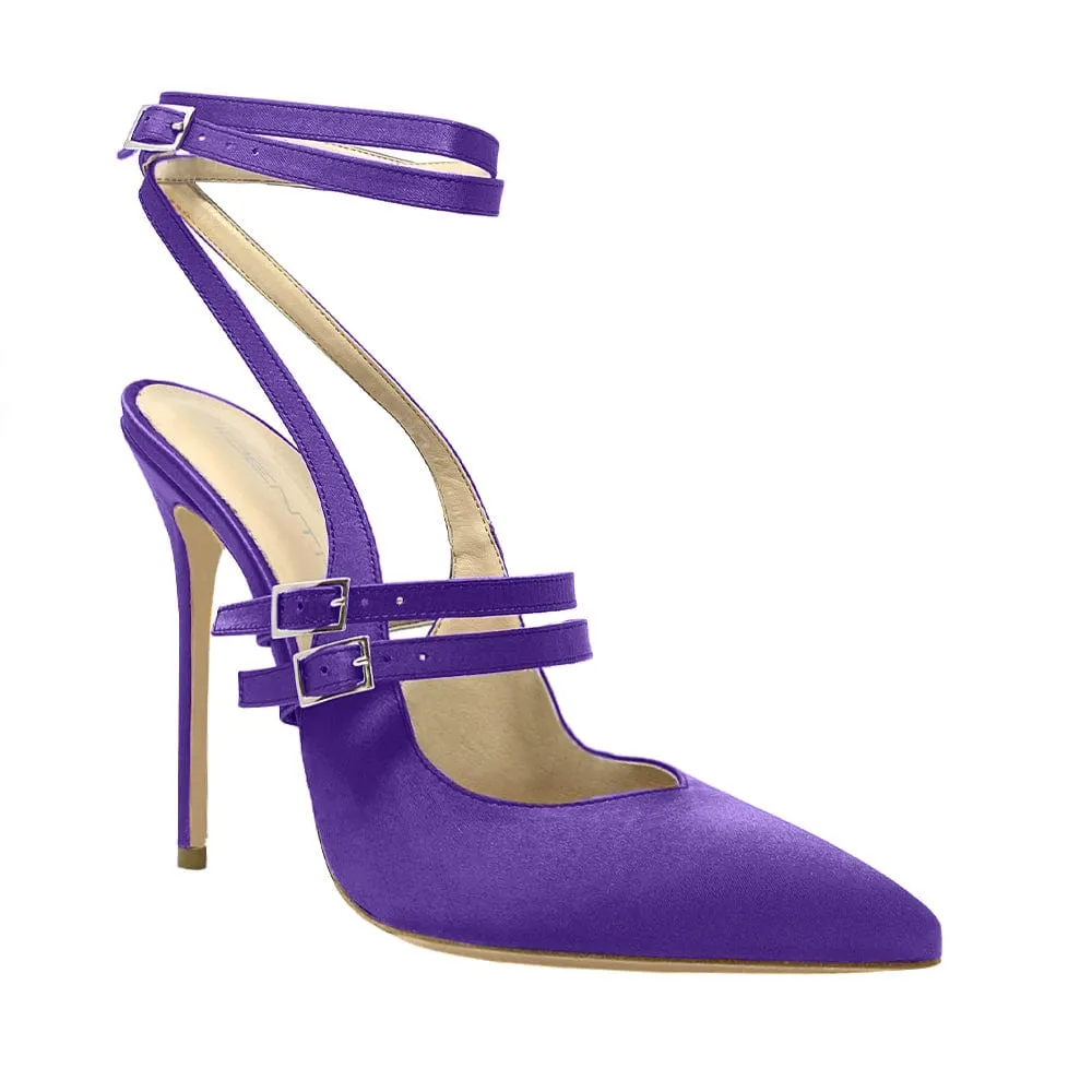 CAROLINE PURPLE SATIN