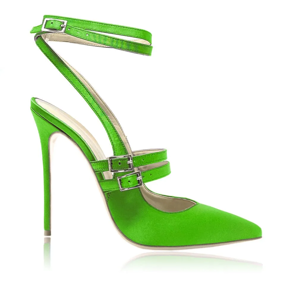 CAROLINE SATIN GREEN
