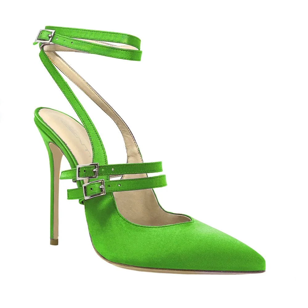 CAROLINE SATIN GREEN