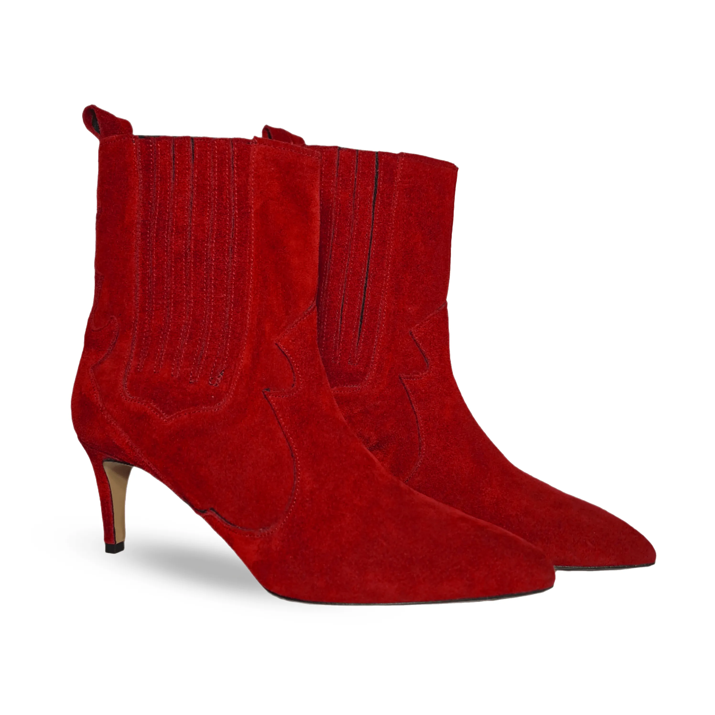 CINDY SUEDE RED