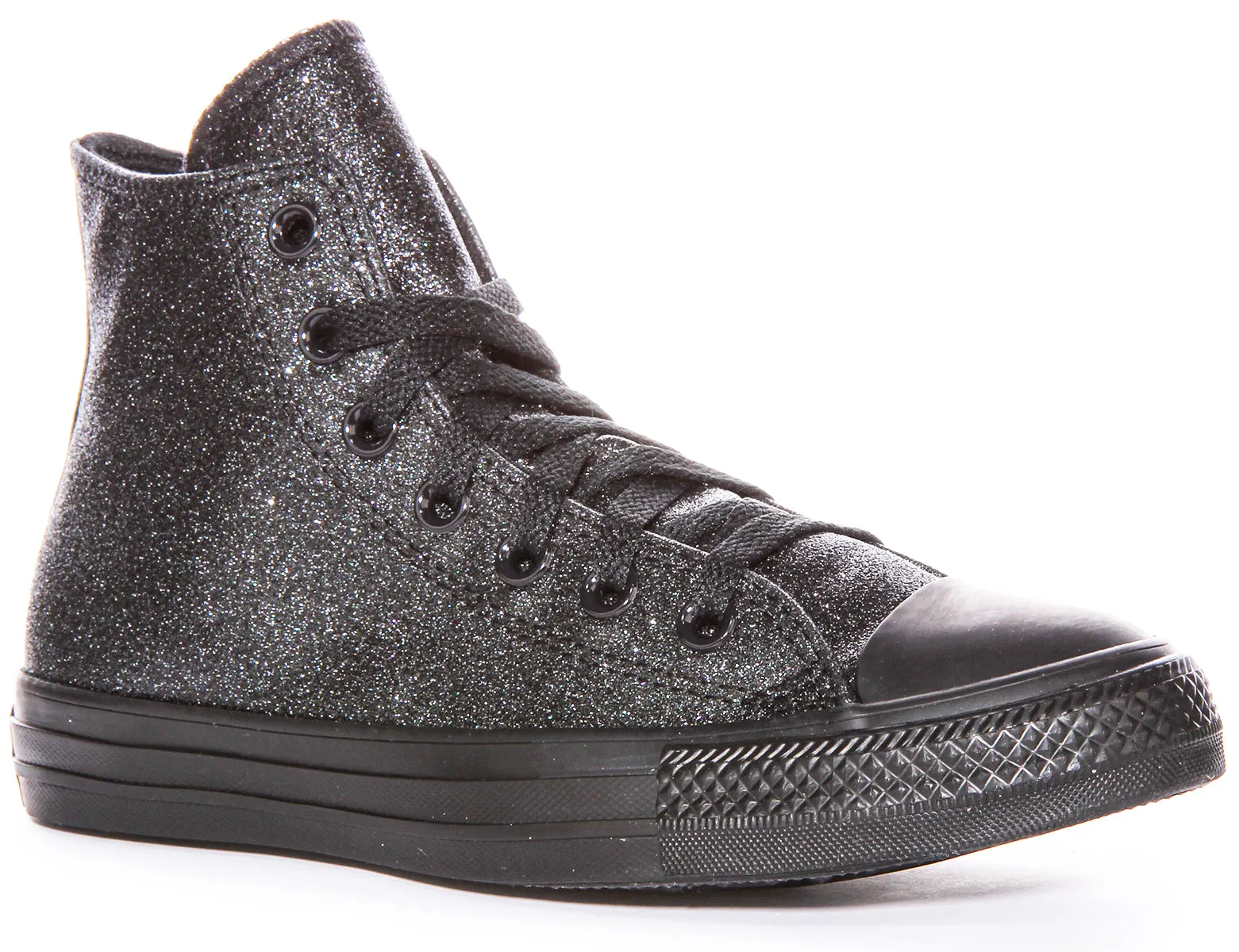Converse All Star Hi A05432C In Black Glitter