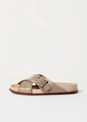 Crossband Leather Sandal