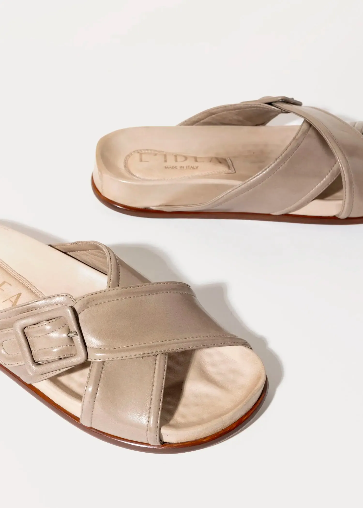Crossband Leather Sandal