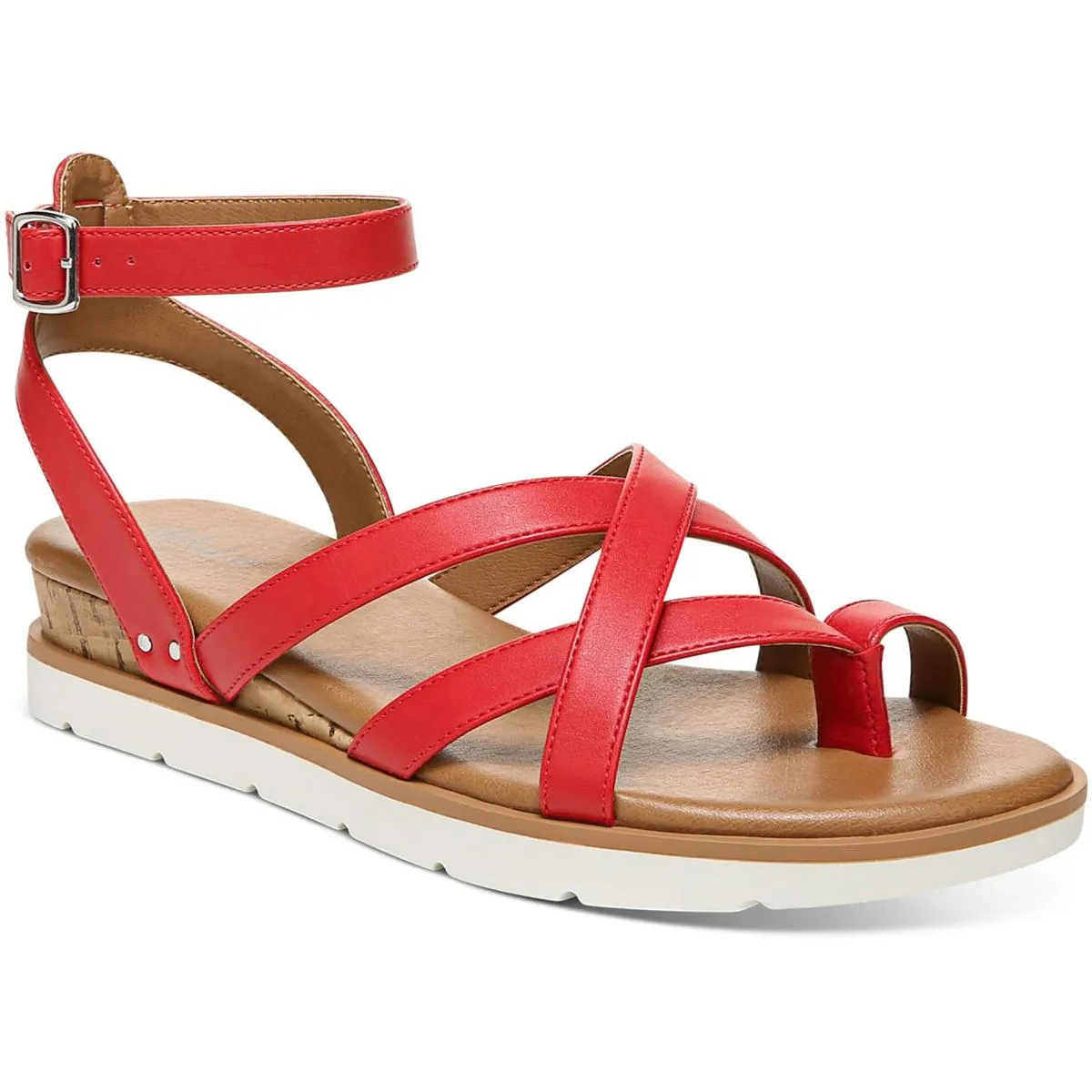 Darla Womens Padded Insole Thong Wedge Sandals
