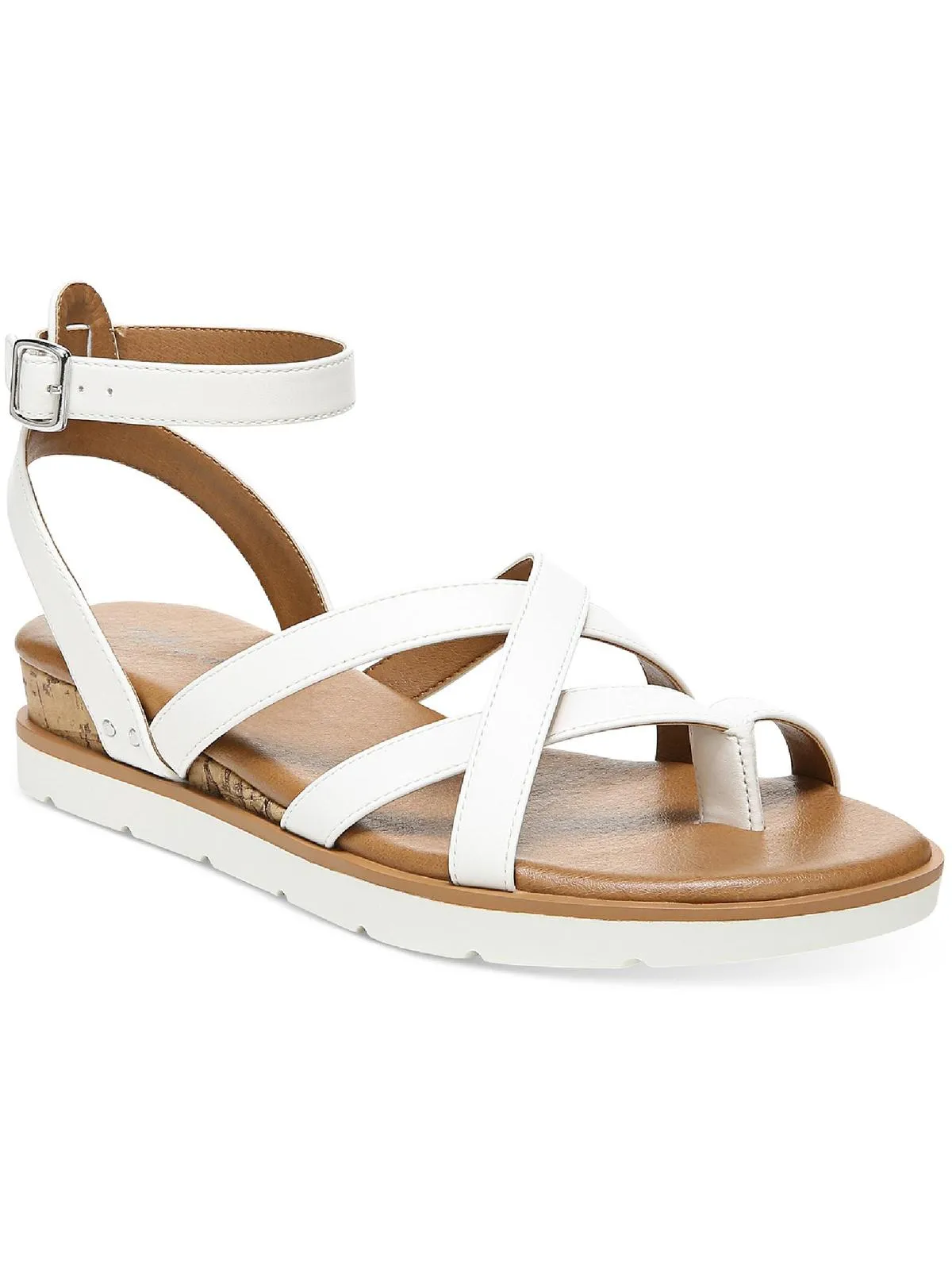 Darla Womens Padded Insole Thong Wedge Sandals