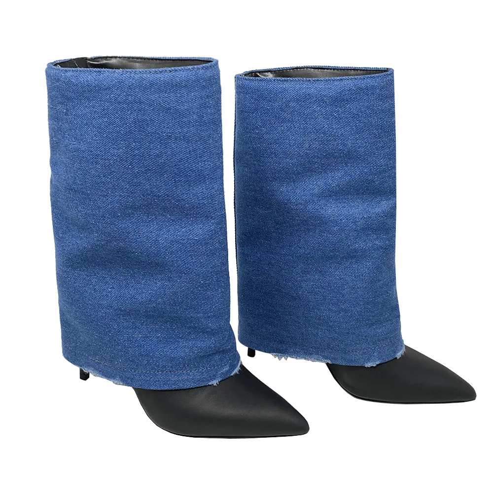 DIANE BLACK LEATHER / DENIM
