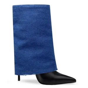 DIANE BLACK LEATHER / DENIM