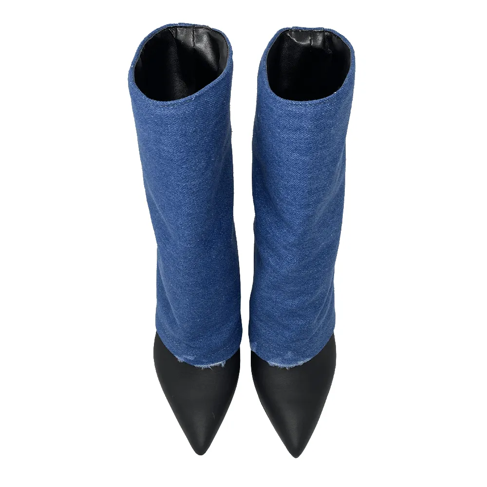 DIANE BLACK LEATHER / DENIM