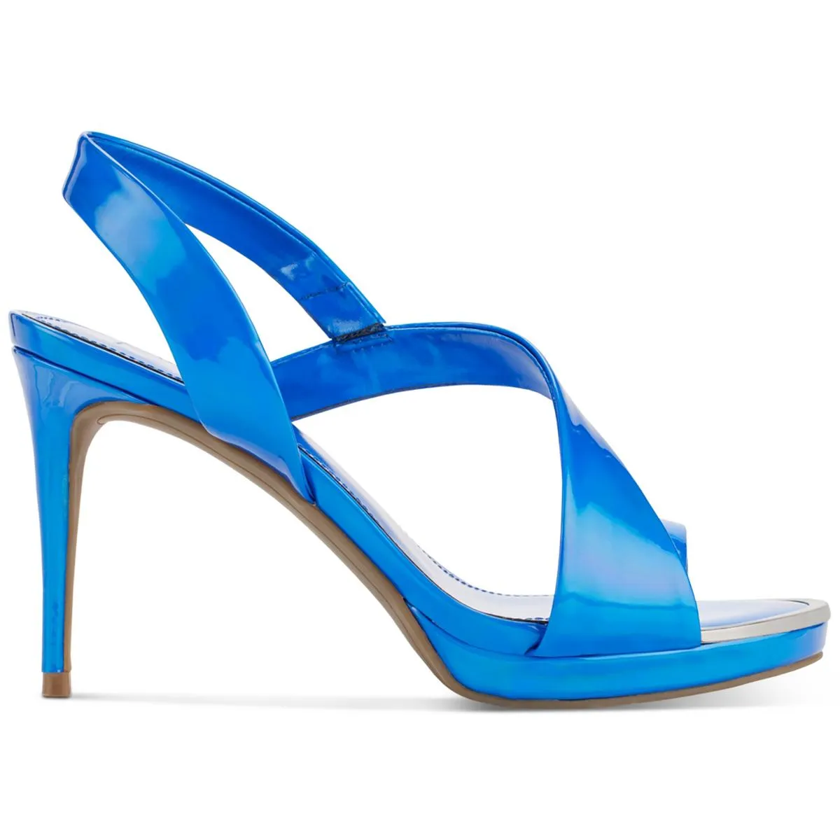 Diva Womens Iridescent Slip On Heels