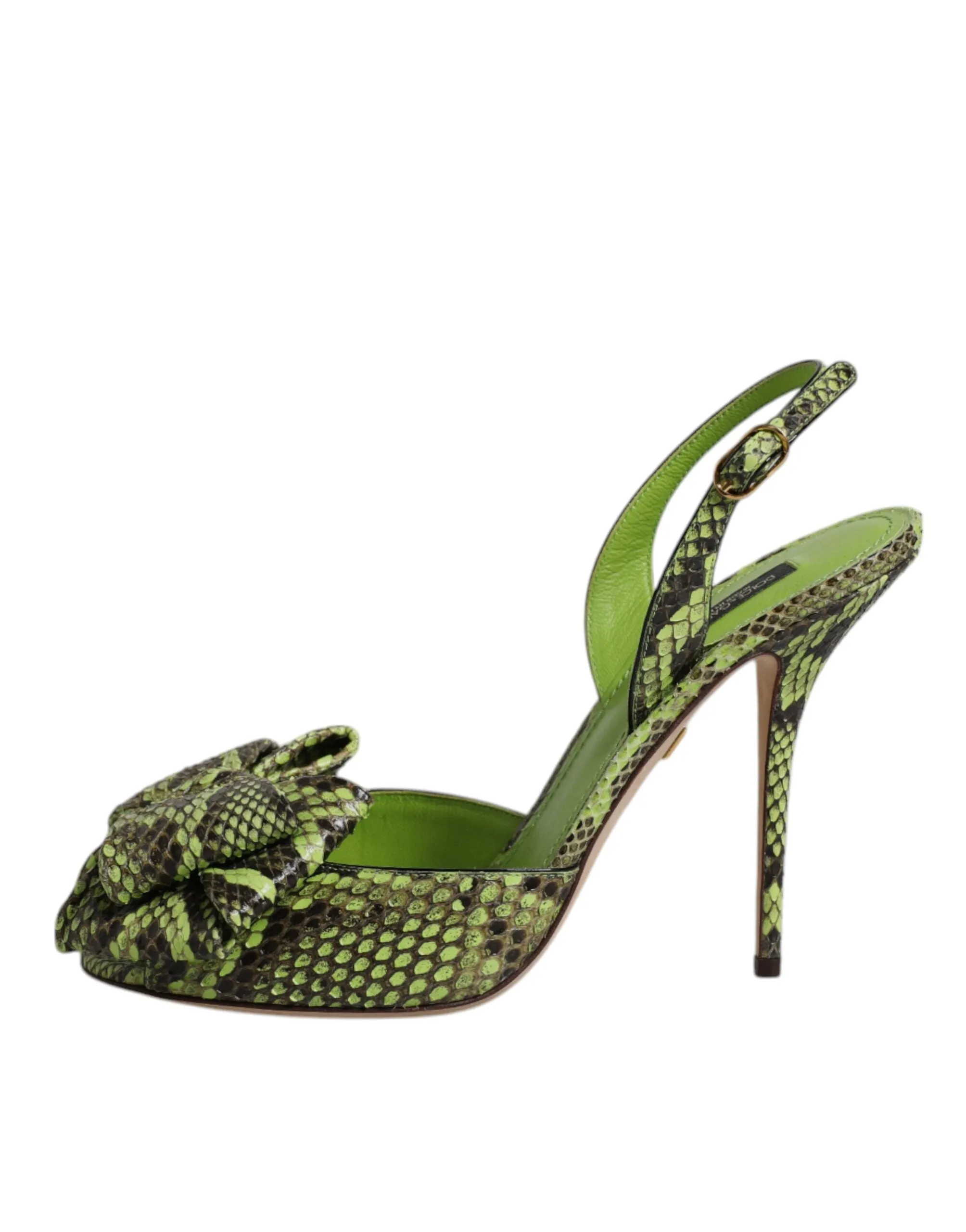 Dolce & Gabbana Python Leather Heels Sandals Women's Shoes