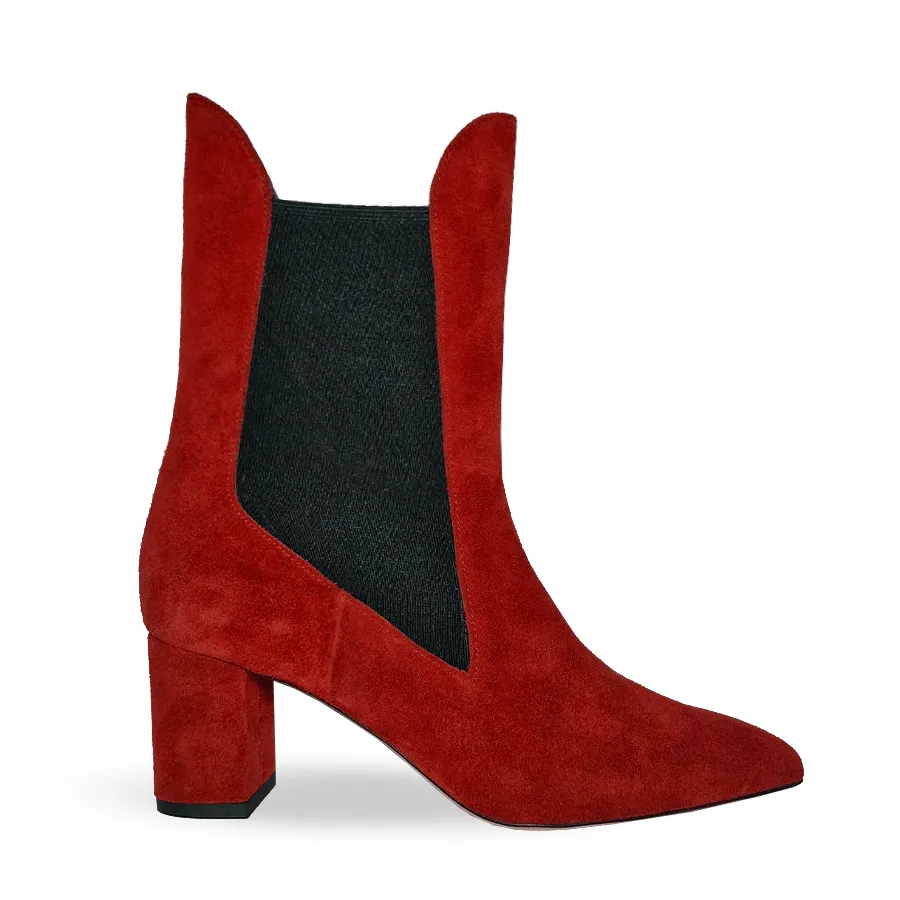 ELIZABETH RED SUEDE
