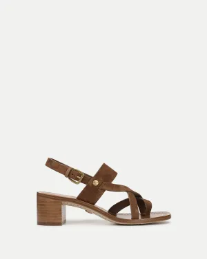 Elodie Suede Block-Heel Sandal