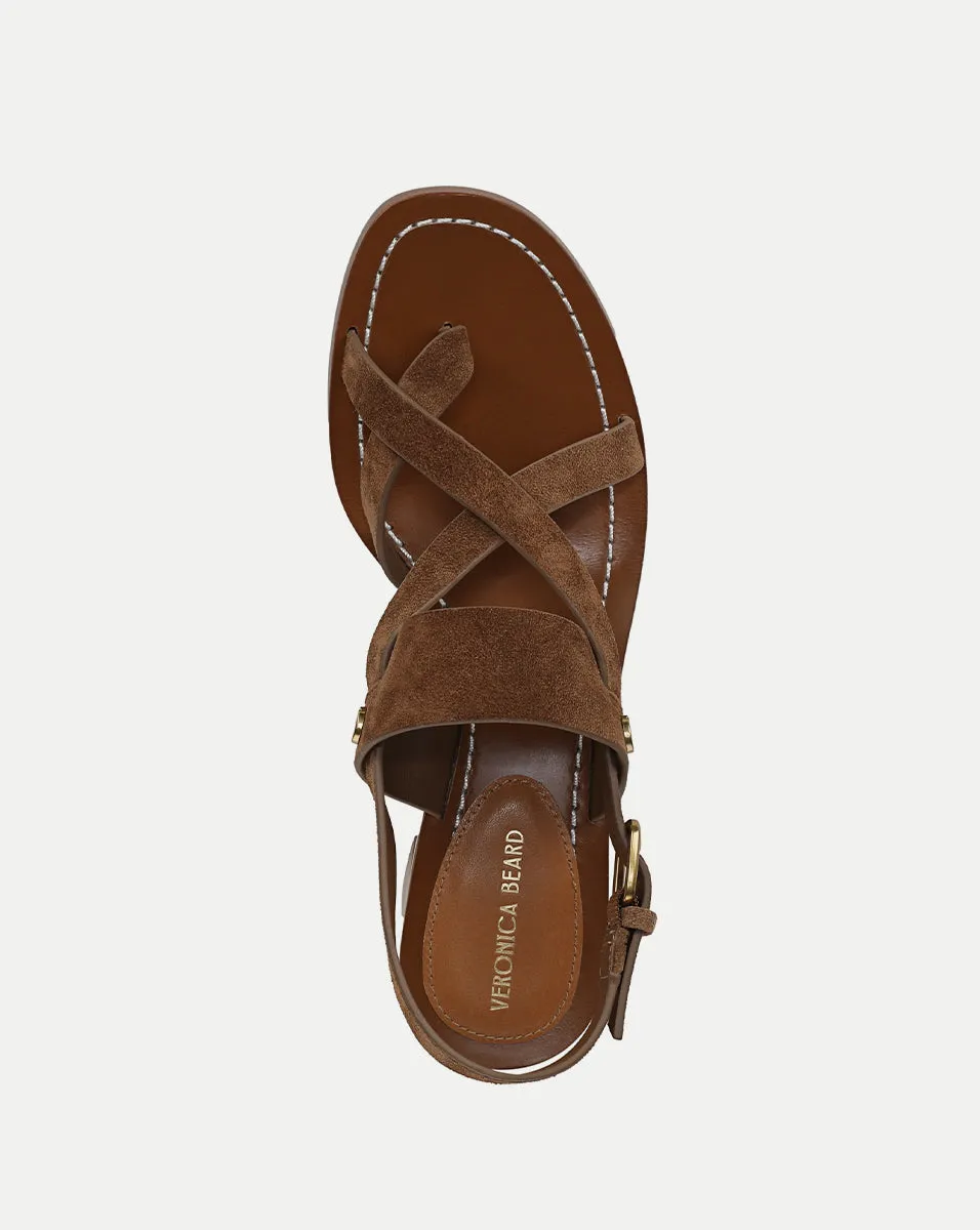Elodie Suede Block-Heel Sandal