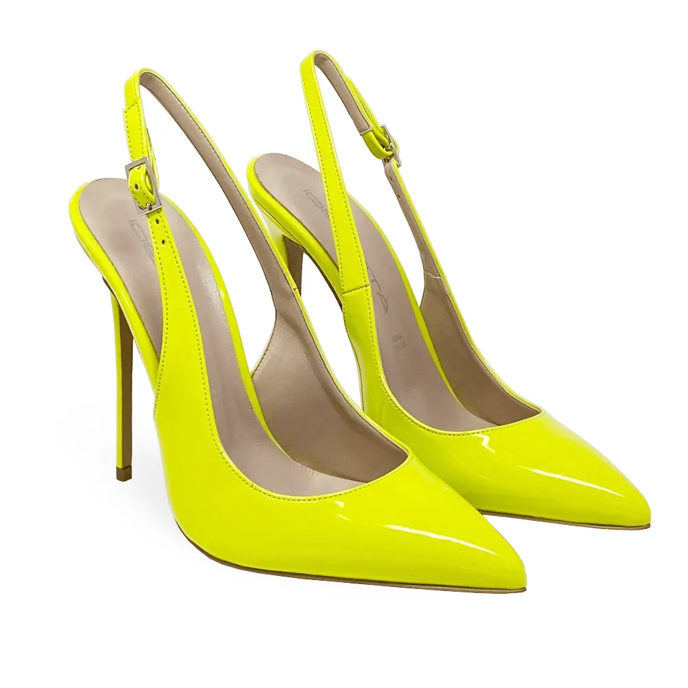 EMILY LIME YELLOW PATENT