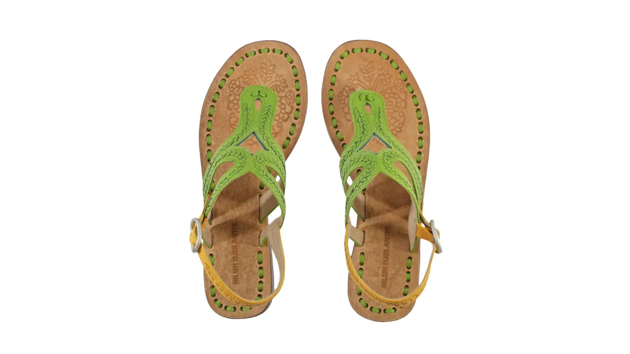Emma 20mm Flat - Green Bkk & Mustard Bkk