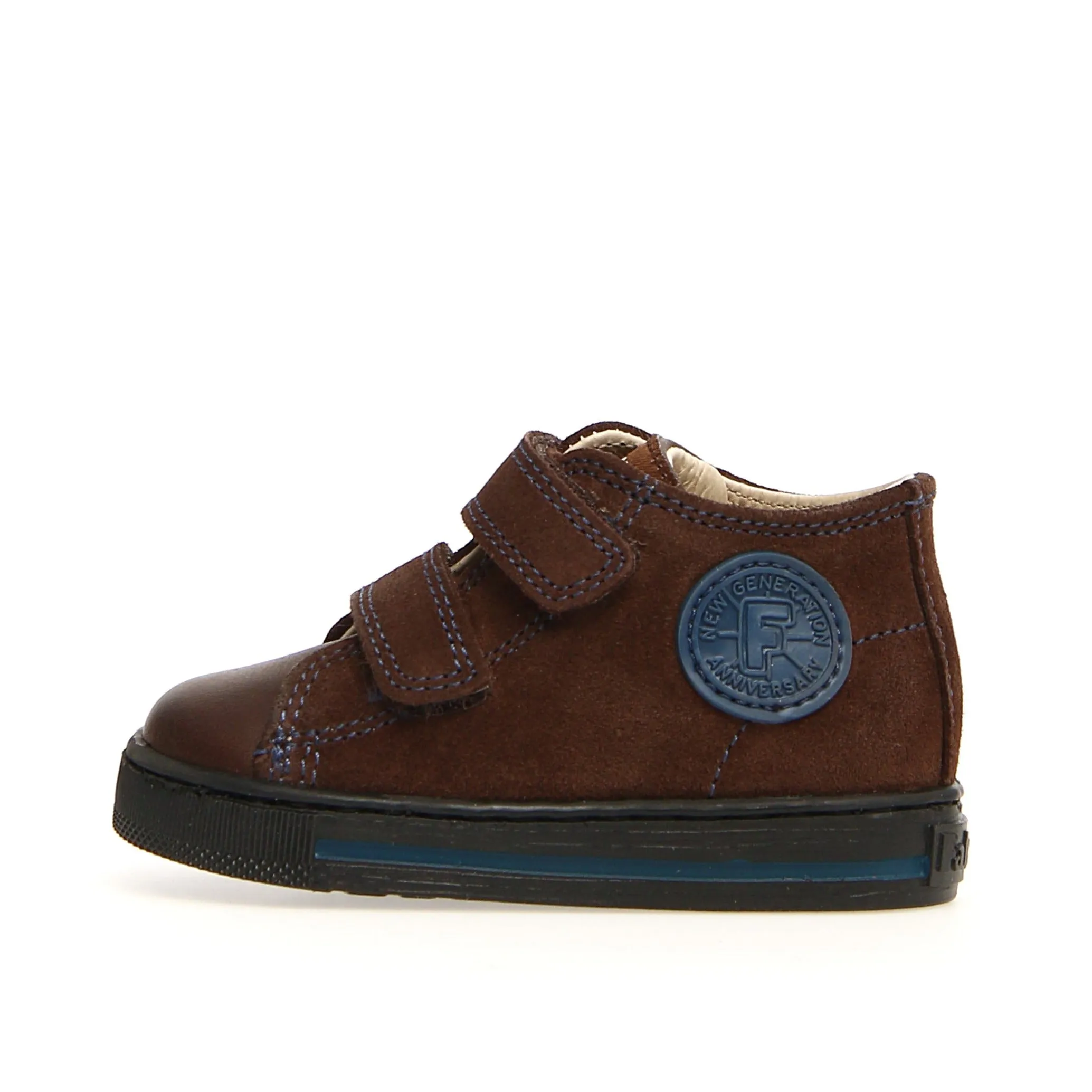 Falcotto Boy's and Girl's Michael Fashion Sneakers, Dark Brown - Indigo