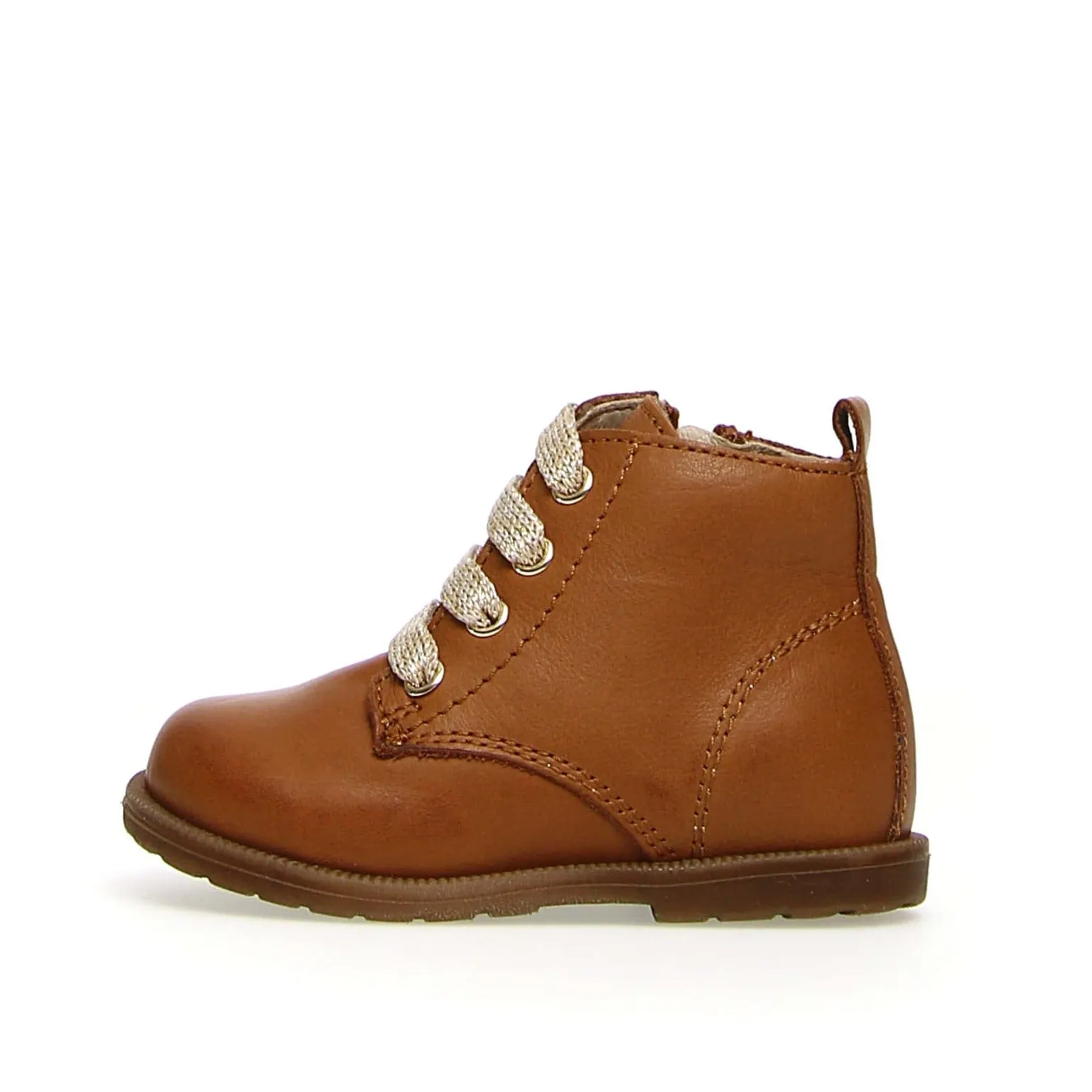 Falcotto Girl's Robin Spazz Shoes, Cognac Lace Lurex
