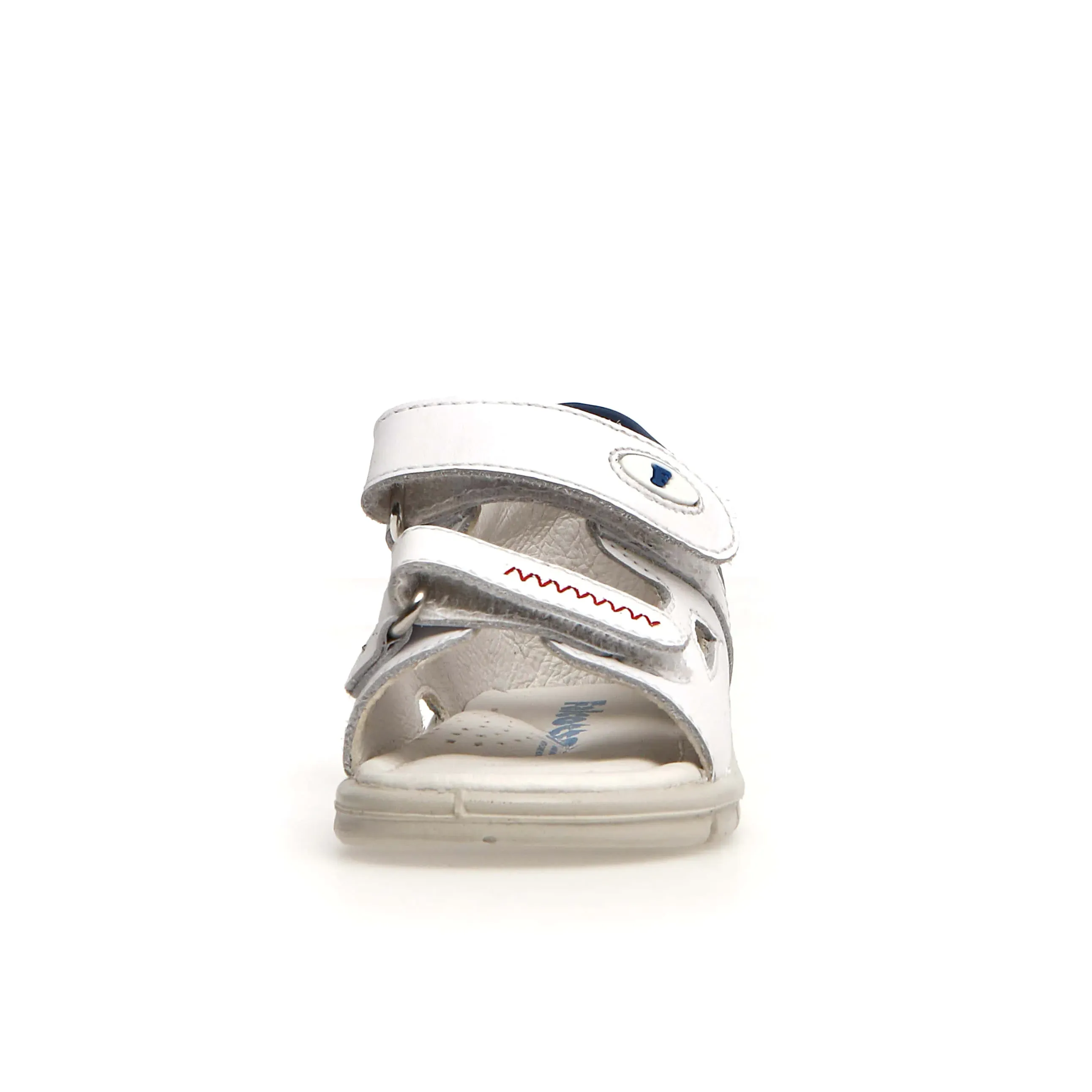 Falcotto Glimmery Boy's and Girl's Sandals - White/Azure