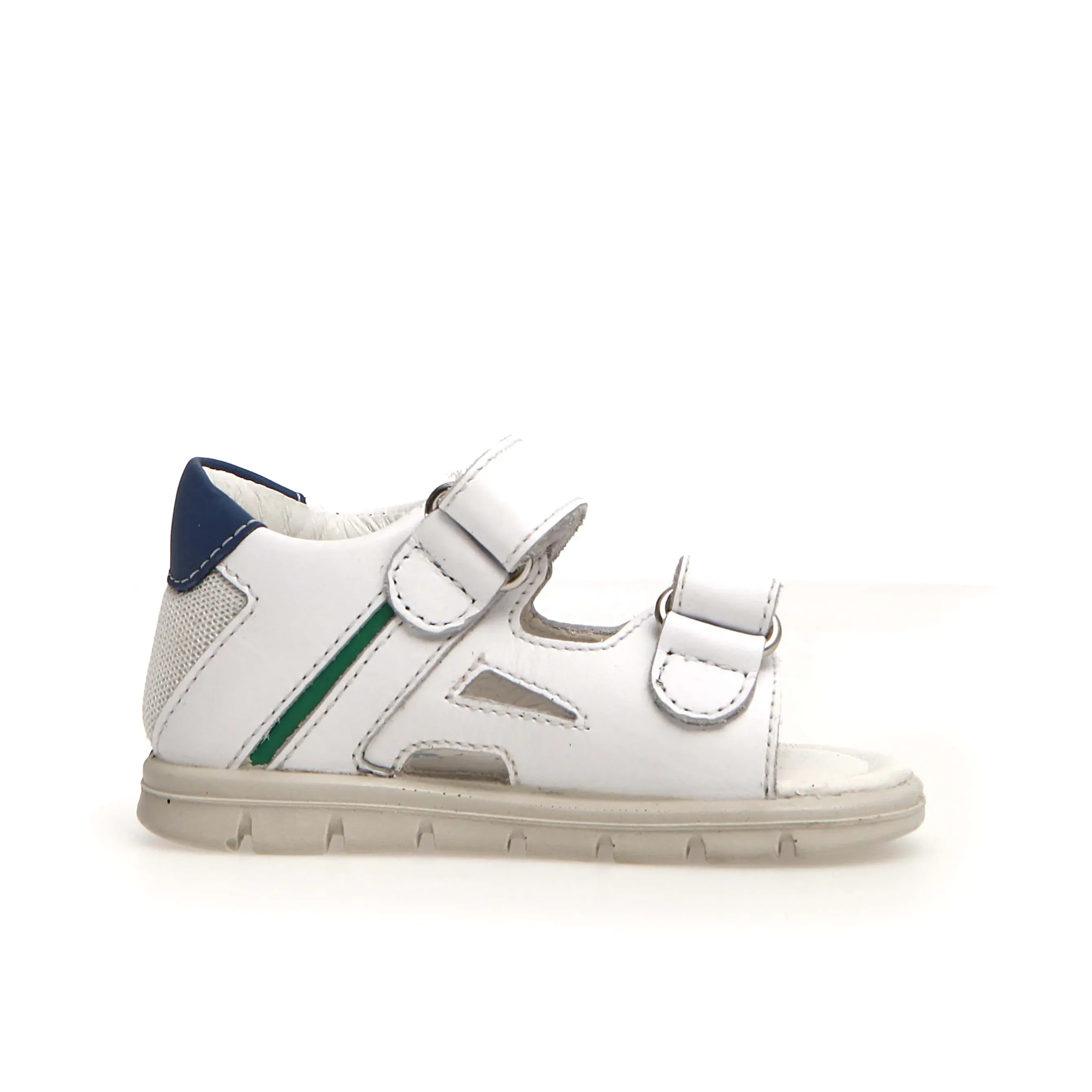 Falcotto Glimmery Boy's and Girl's Sandals - White/Azure