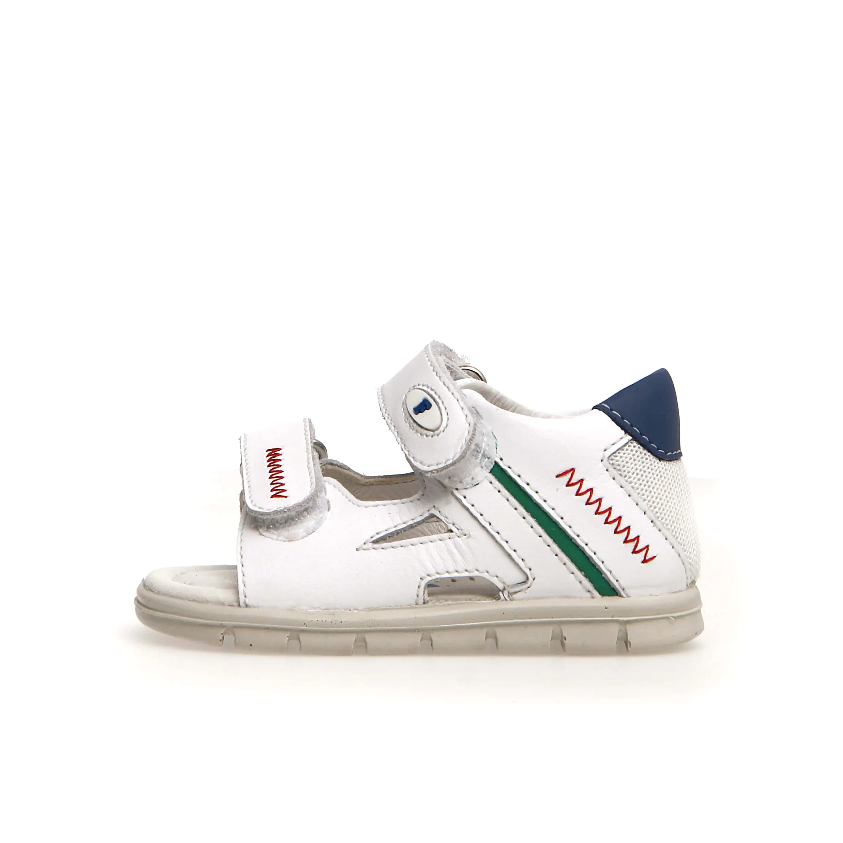 Falcotto Glimmery Boy's and Girl's Sandals - White/Azure