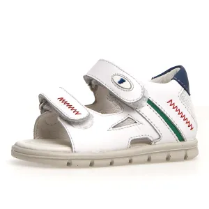 Falcotto Glimmery Boy's and Girl's Sandals - White/Azure