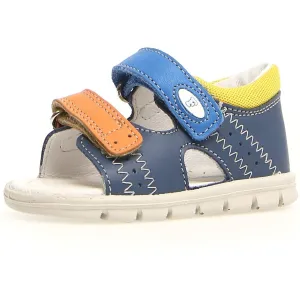 Falcotto Tino Boy's and Girl's Sandals - Azure/Yellow