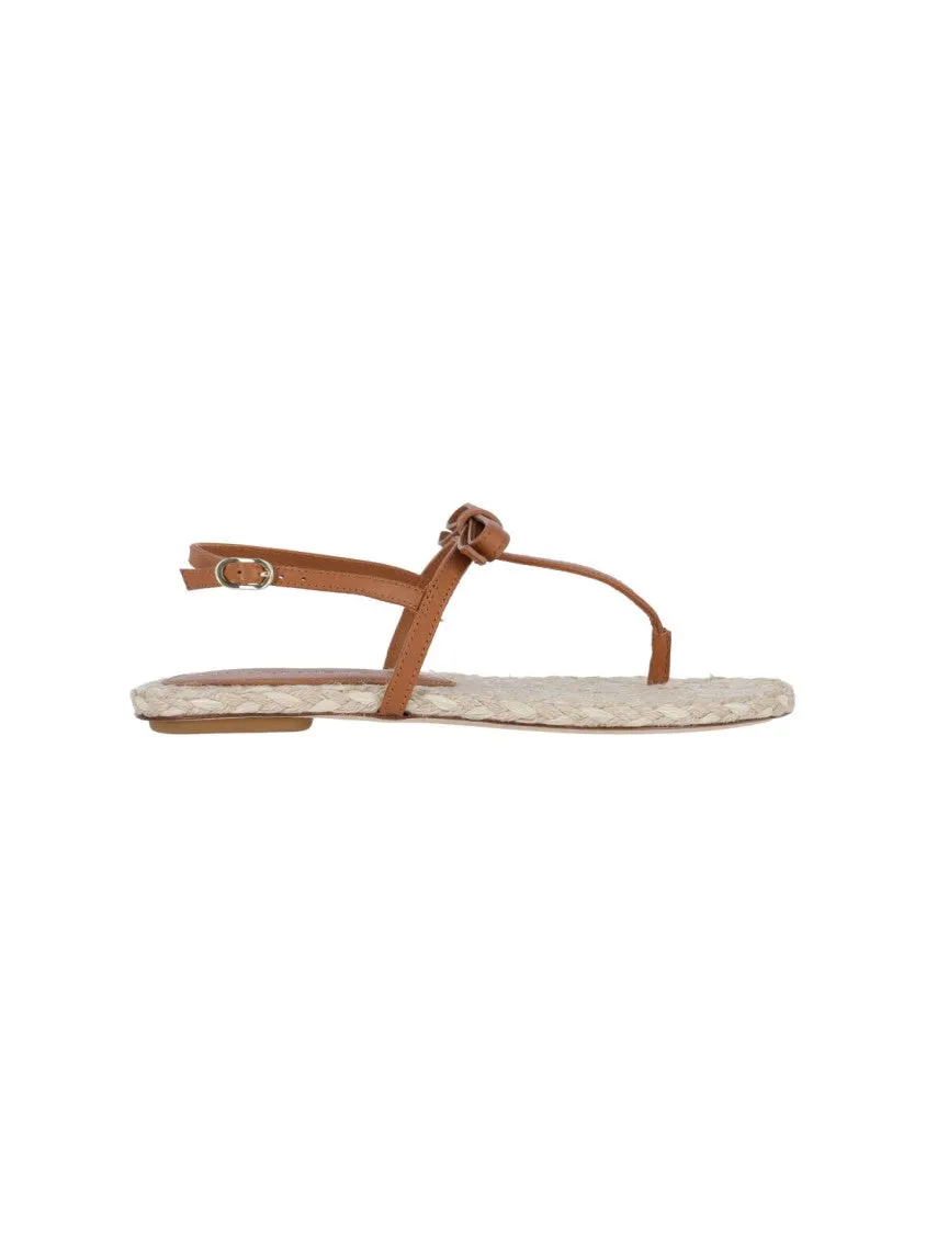 Felicity" Espadrille Sandals - Brown