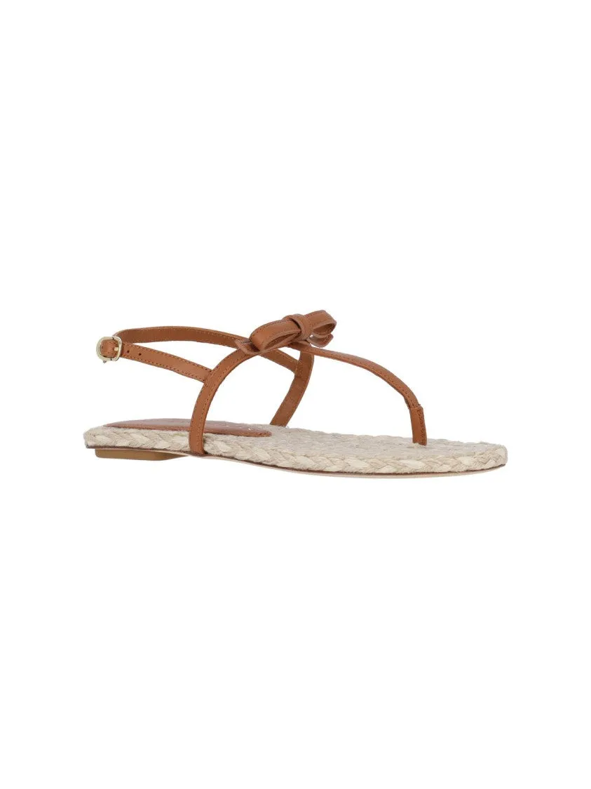 Felicity" Espadrille Sandals - Brown
