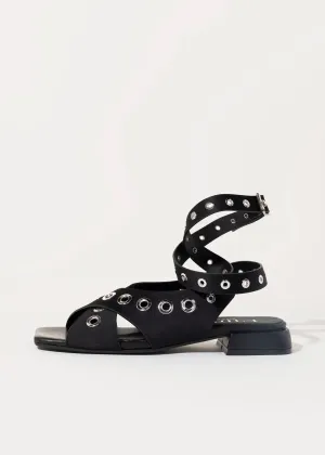 Flat Sandal With Grommets