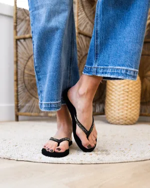 Flojos Spark Flip Flops - Black FINAL SALE