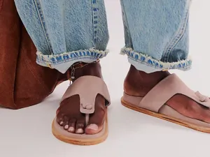 Free People: Mika Footbed Sandal in Orchid Ice Suede