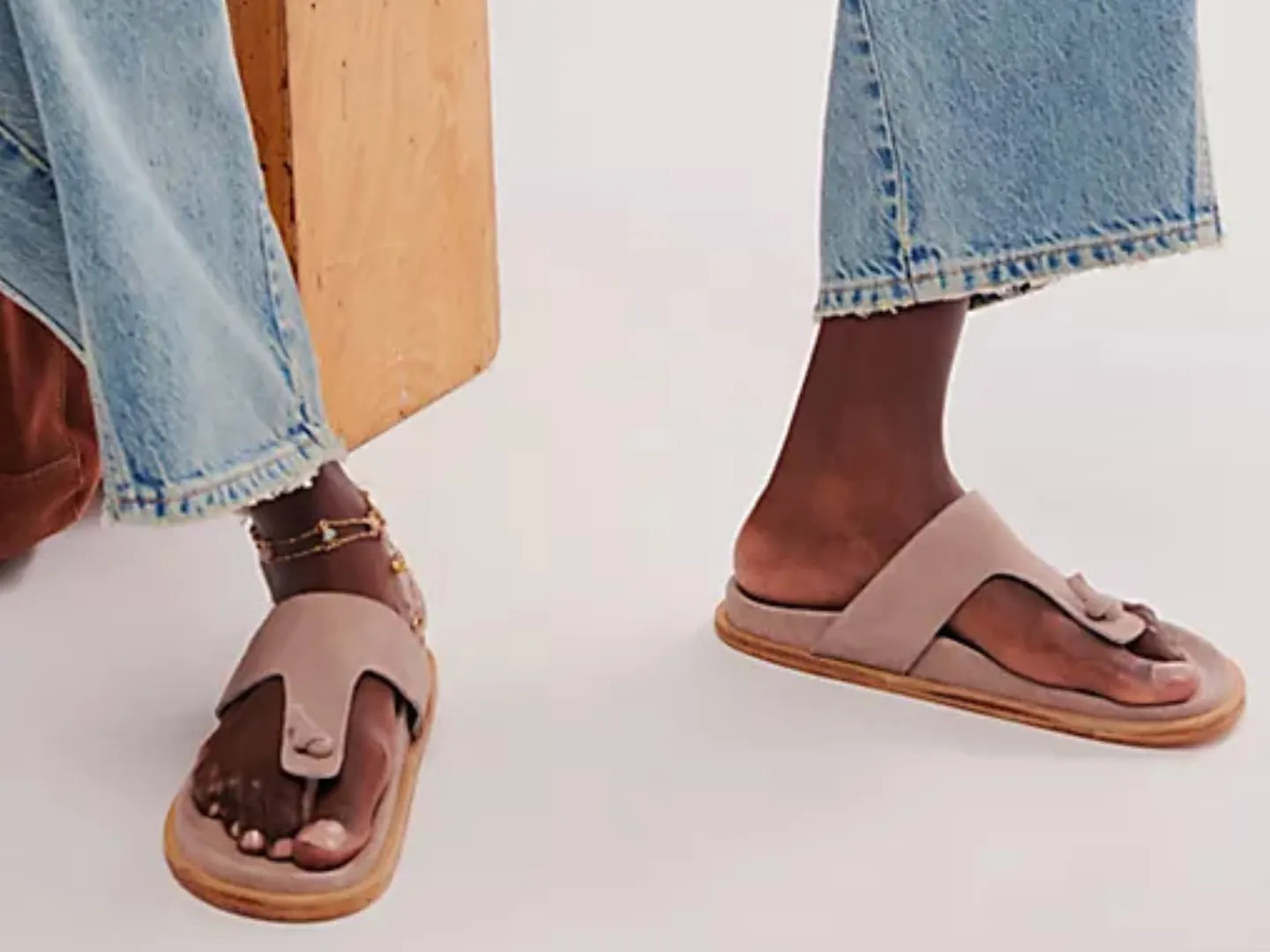 Free People: Mika Footbed Sandal in Orchid Ice Suede